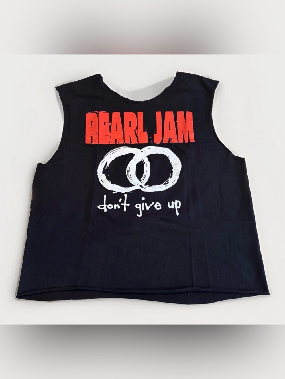 Pearl Jam Don't Give Up Muscle Shirt Cut T-Shirt Size Large 90s Rock Band